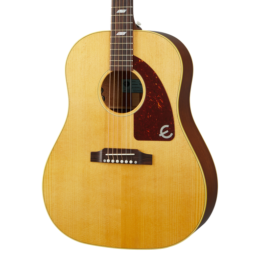 Front of Epiphone USA Texan Acoustic Electric Antique Natural.