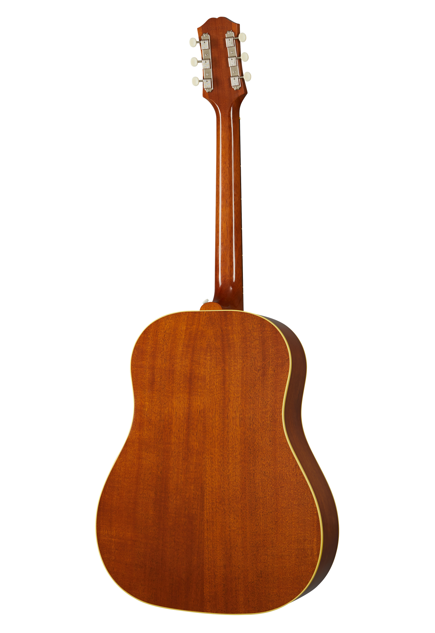 Back of Epiphone USA Texan Acoustic Electric Antique Natural.