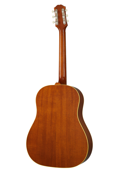 Back of Epiphone USA Texan Acoustic Electric Antique Natural.