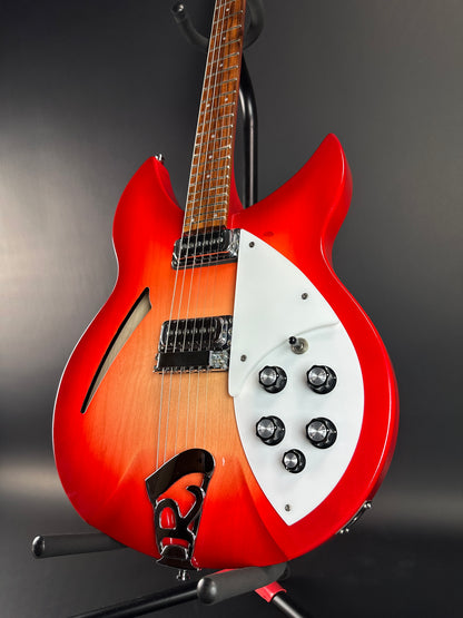 Front angle of Used 2017 Rickenbacker 330 Fireglo.