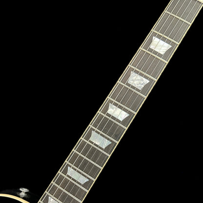 Fretboard of Used Gibson Adam Jones Les Paul Standard Silverburst.