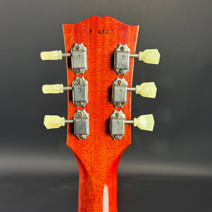 Back of headstock of Used Gibson 1958 Reissue Les Paul VOS Lemonburst.