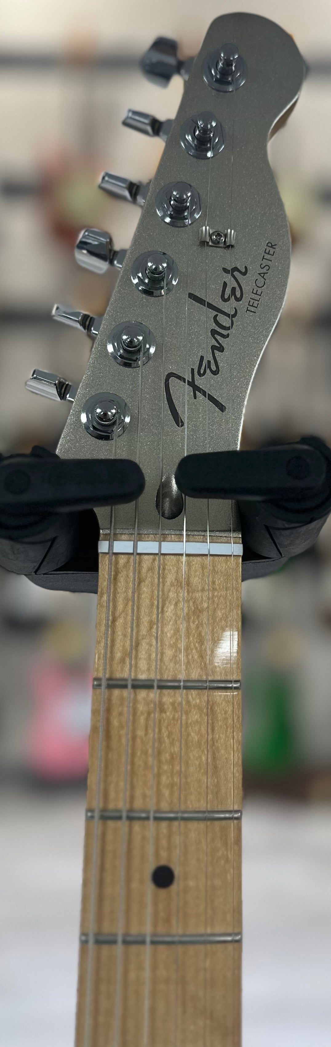 Headstock of Used Fender 75th Anniversary Player Telecaster Diamond Anniversary Metallic TSS4090