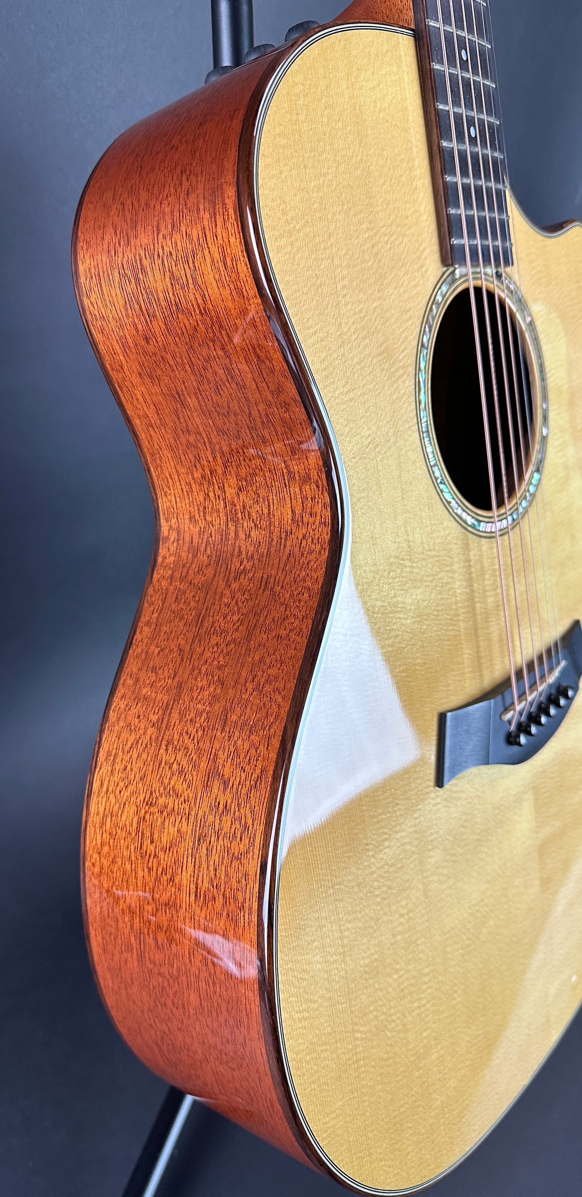 Side of Used Taylor 514ce Natural.