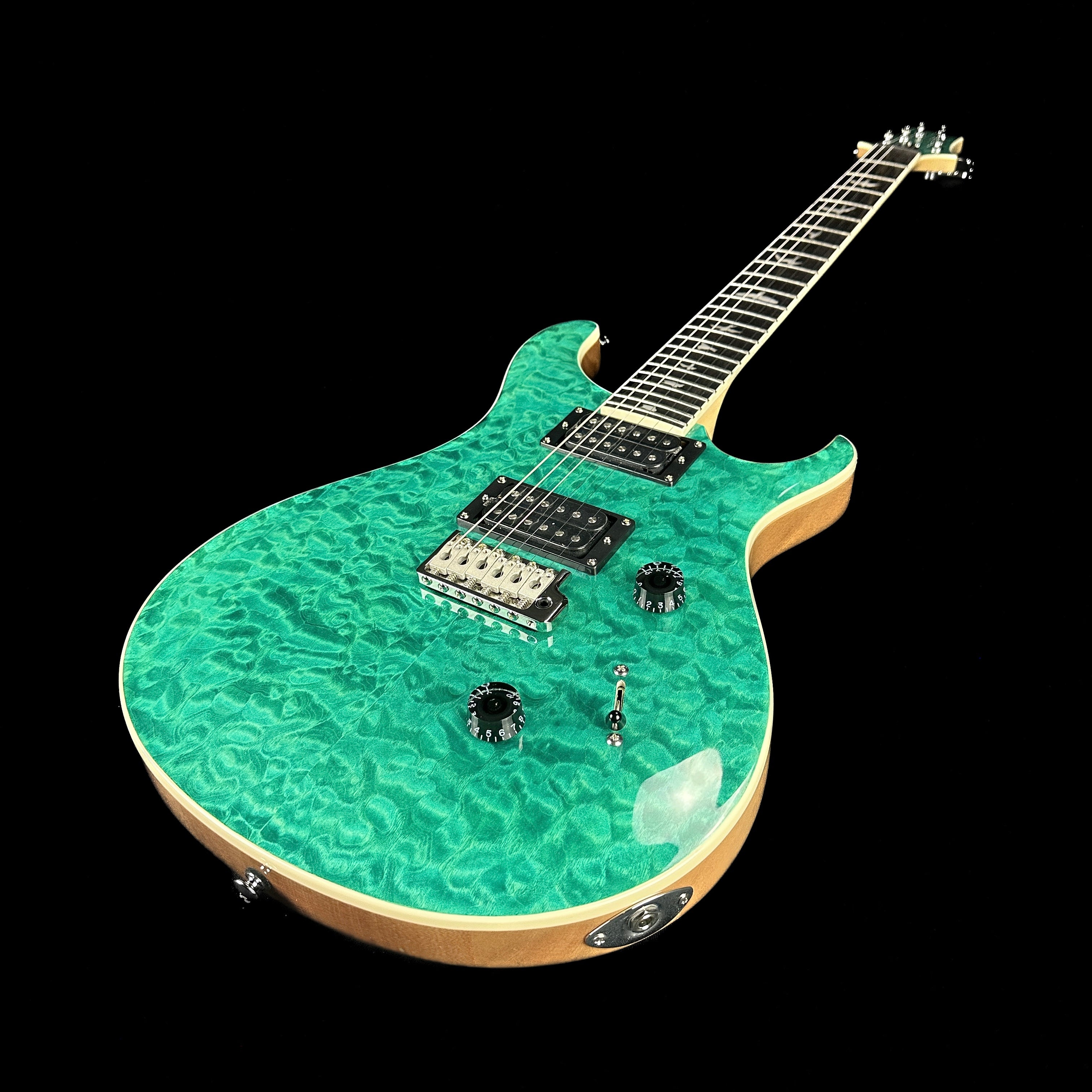 PRS Paul Reed Smith SE Custom 24 Quilt Top Turquoise w/bag