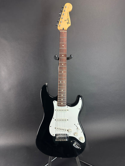 Full front of Used Fender MIM Standard Strat Black.