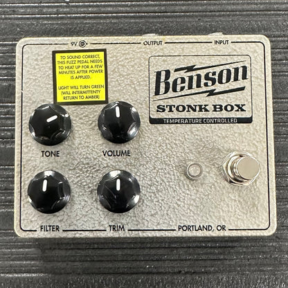 TOp of Used Benson Amps Stonk Box Fuzz Pedal TSS4124