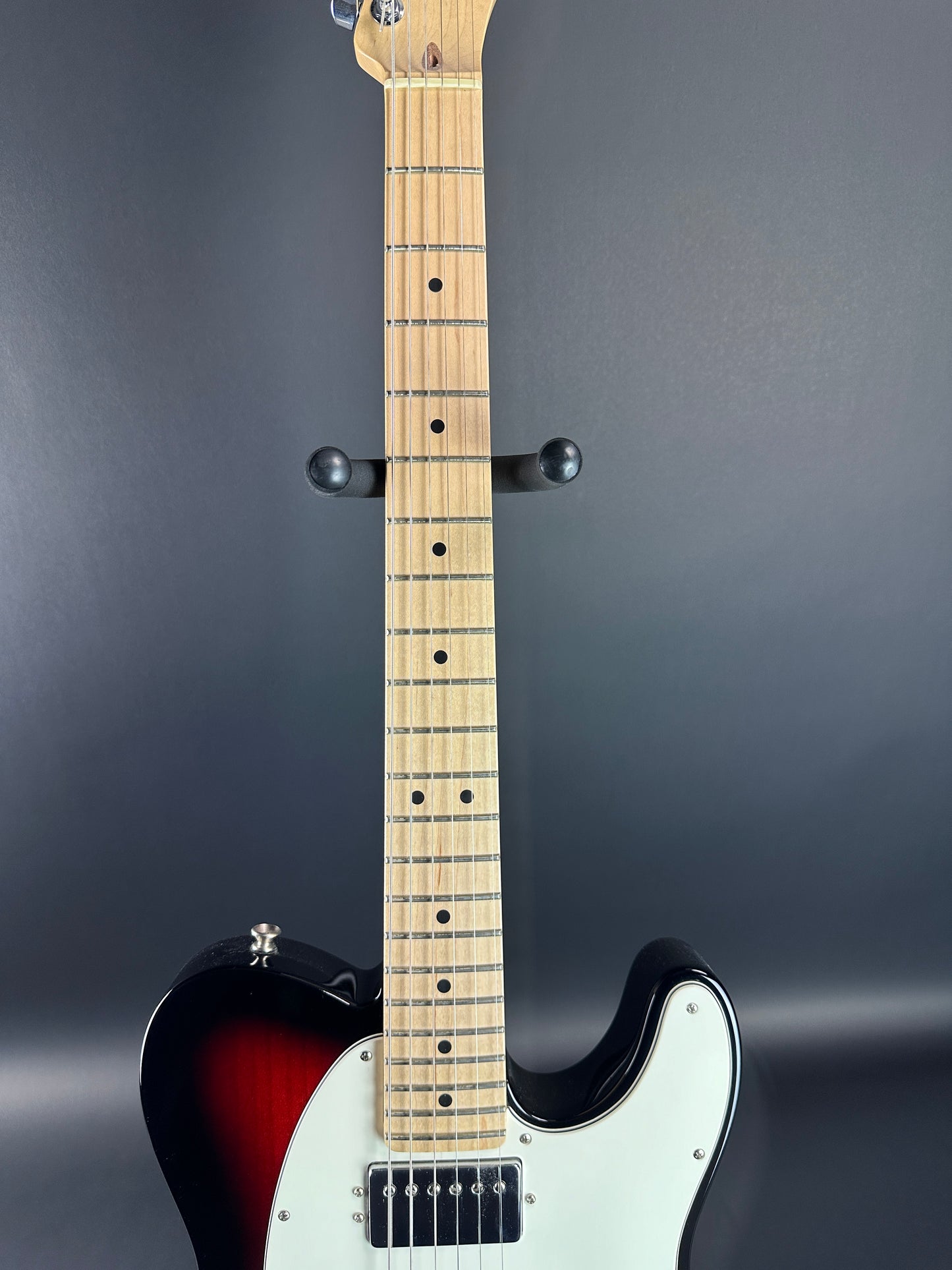 Fretboard of Used Fender American Performer Telecaster 3-Color Sunburst.