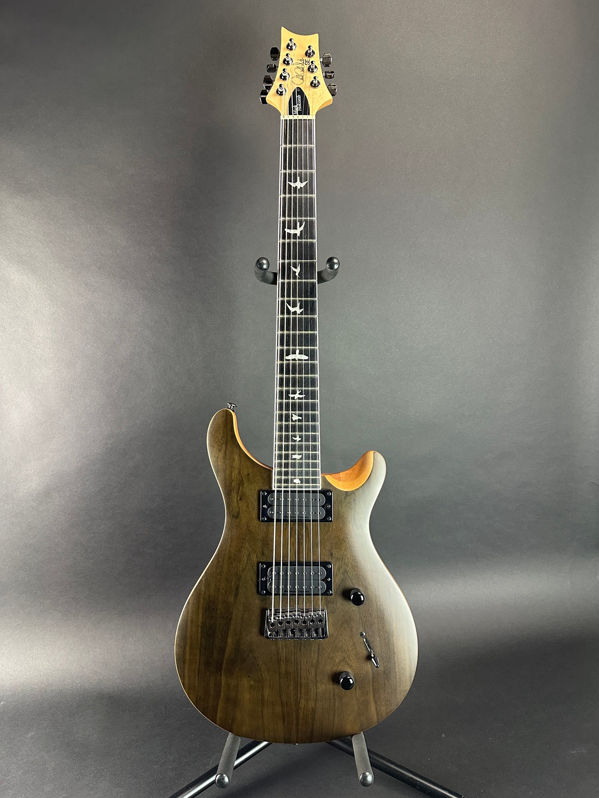 Full front of Used PRS SE Mark Holcomb SVN Walnut.