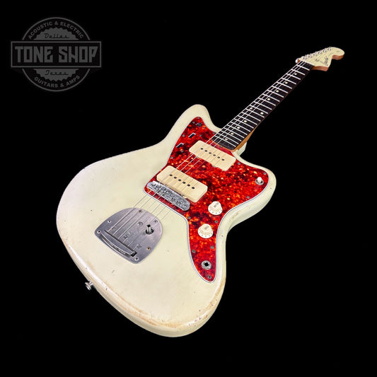 Front angle of Used Danocaster Offset Vintage White.