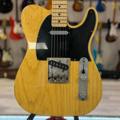 Front of Used Fender Standard Telecaster Natural w/case