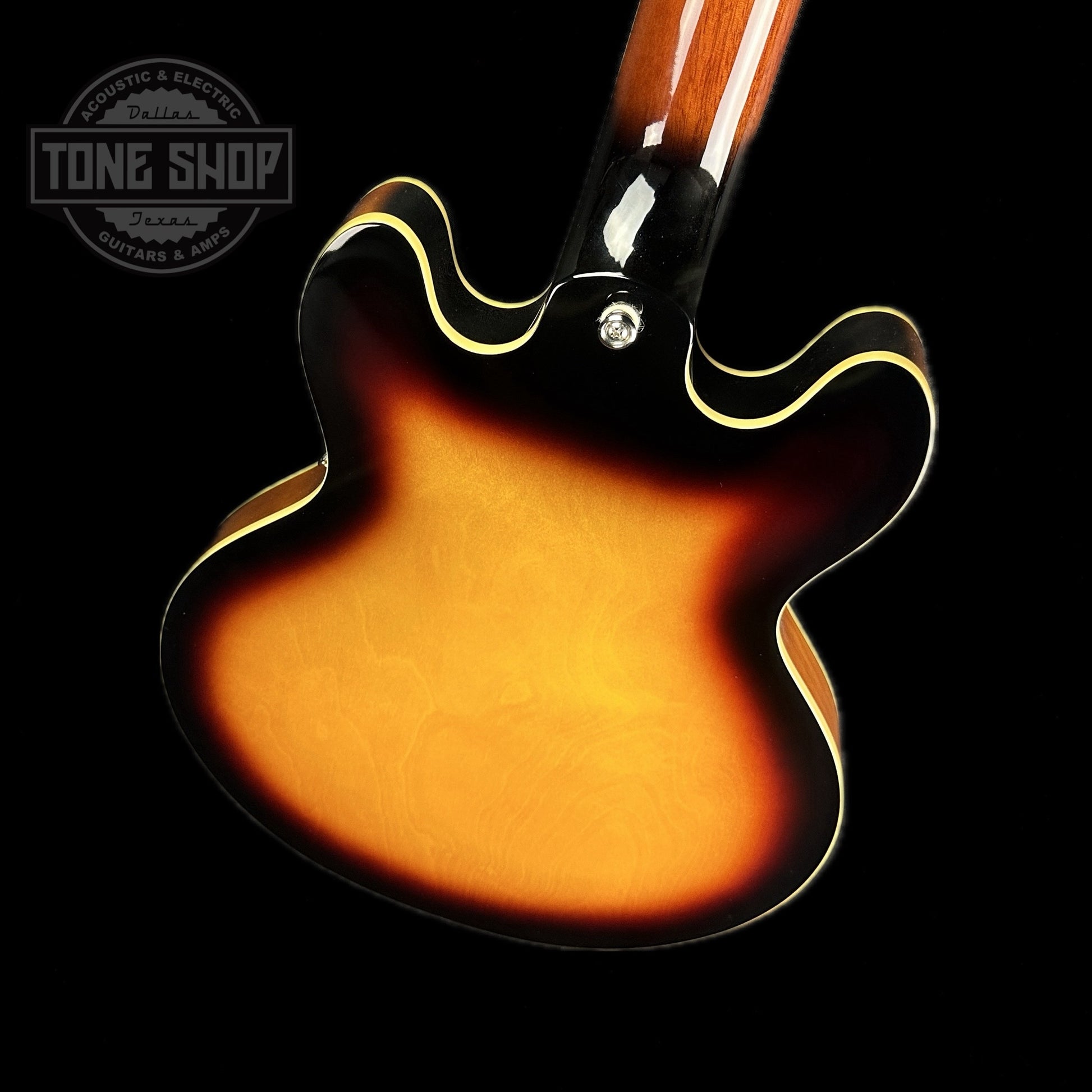 Back angle of Used Epiphone ES-339 Vintage Sunburst.