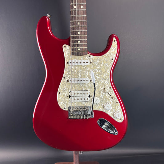 Front of Used 2006 Fender Sam Ash 48th Street Red Strat.