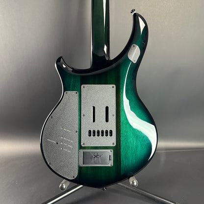 Back of Used Ernie Ball MusicMan Majesty 6 John Petrucci Gravity Green.