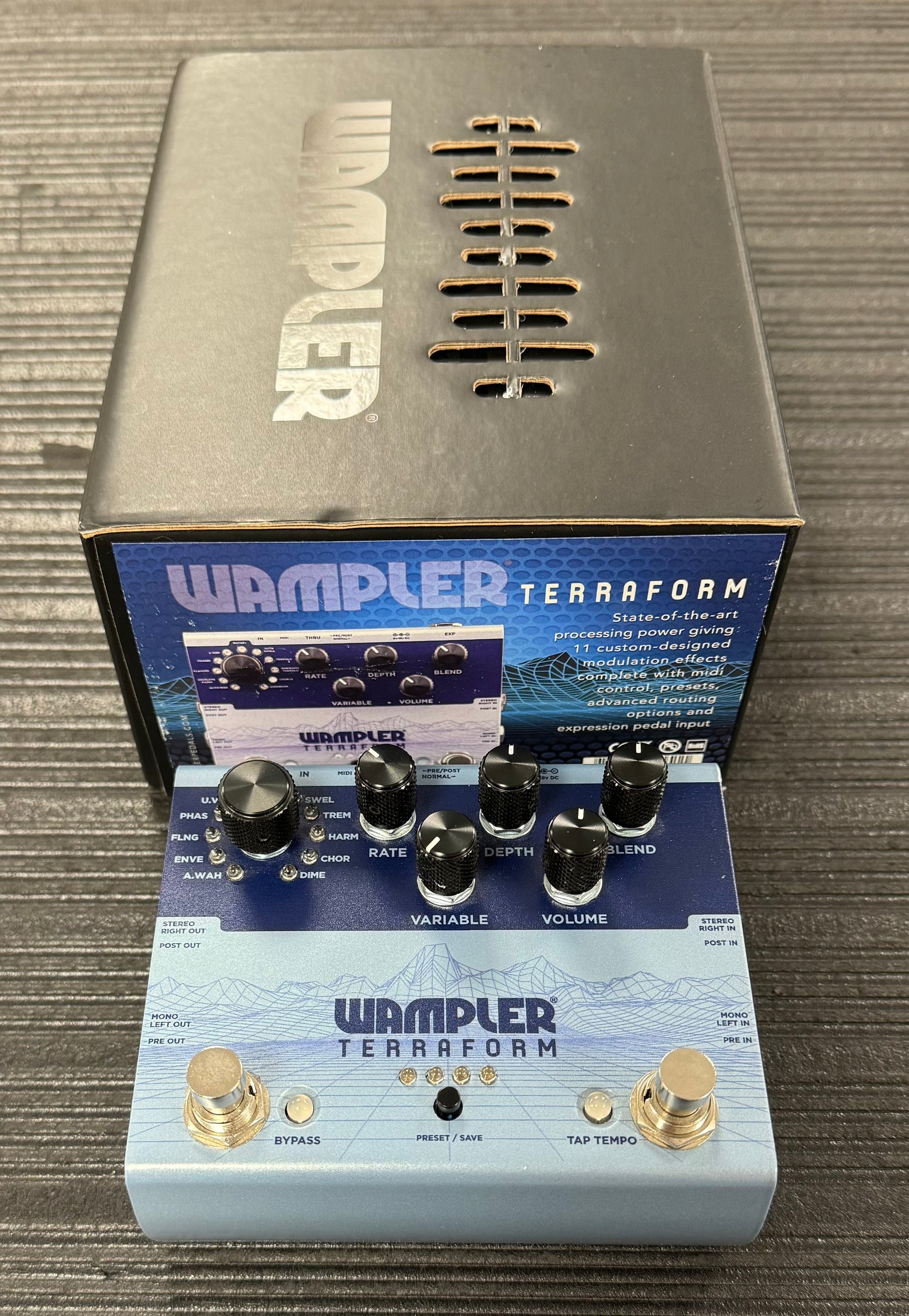 Top of with box of Used Wampler Terraform Modulation w/box 