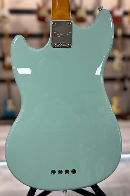 Back of Used 2022 Squier Classic Vibe 60s Mustang Bass Surg Green TSS4289