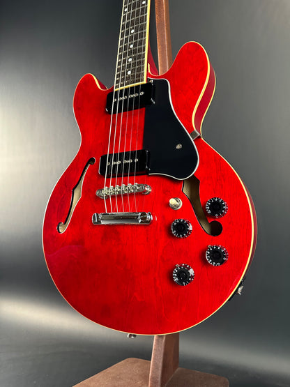 Front angle of Used Epiphone ES-339 Pro P90 Red.