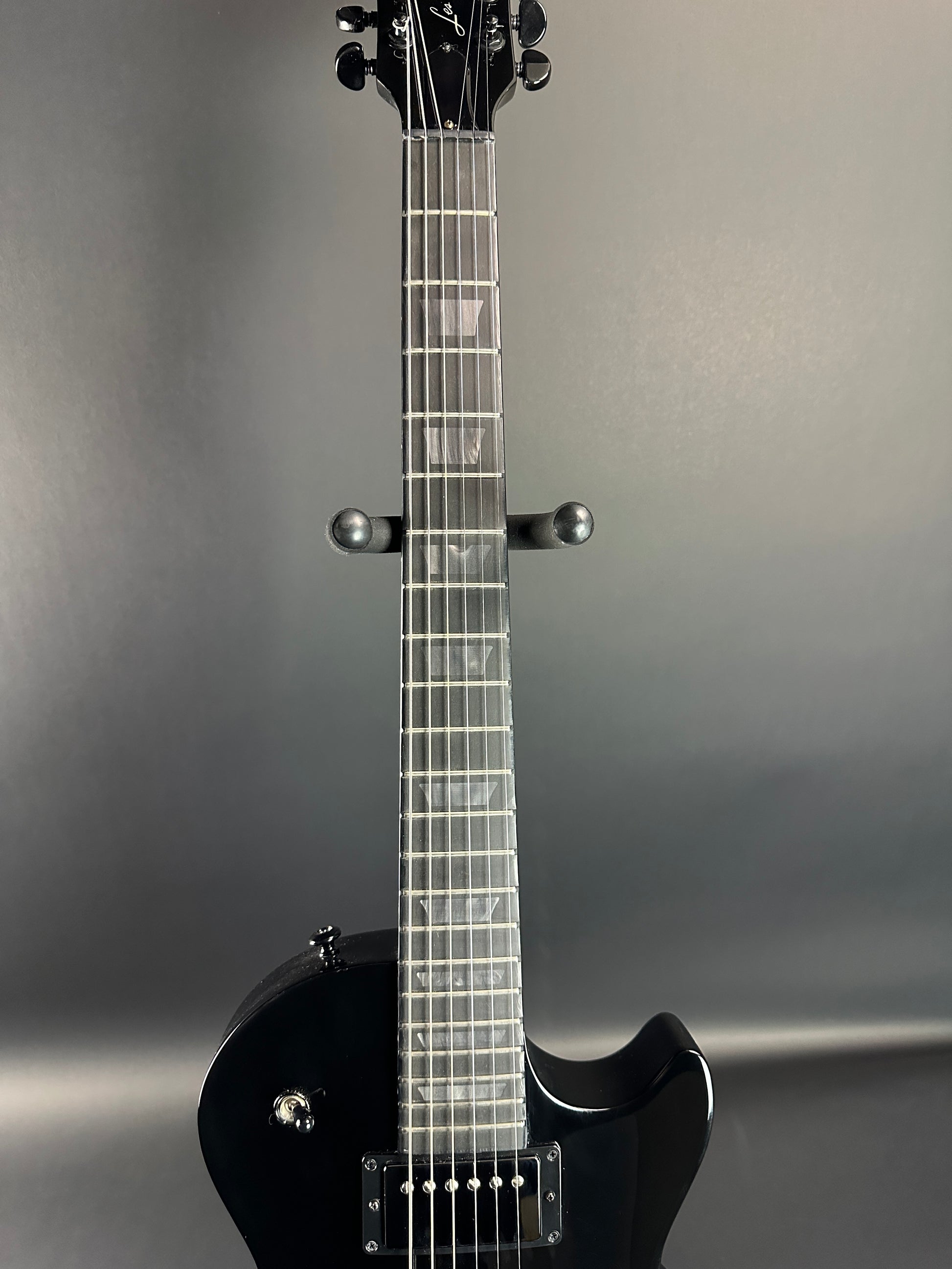 Fretboard of Used Gibson Les Paul Studio Dark Ebony.