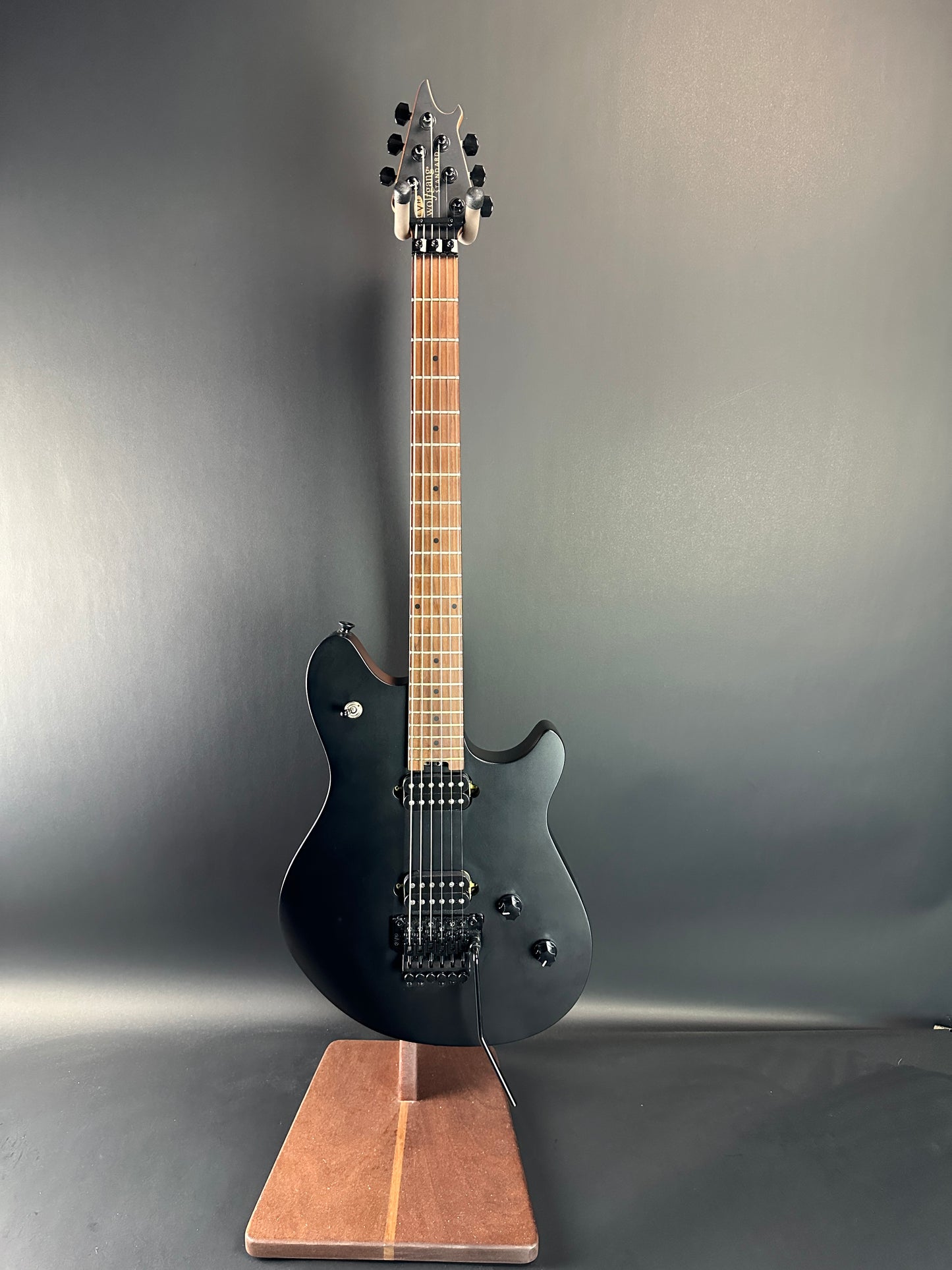 Full front of Used EVH Wolfgang Standard Satin Black.