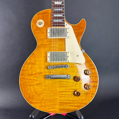 Front of Used 2002 Gibson Custom Shop 1958 Reissue Les Paul Lemonburst.