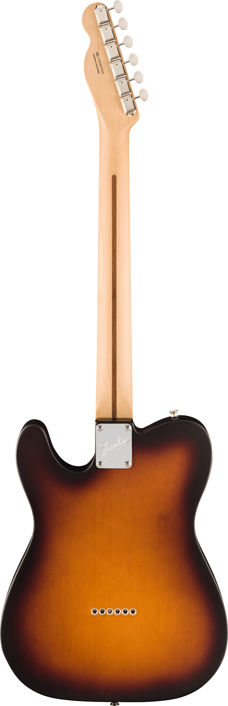 Back of Fender American Performer Telecaster RW 2-Color Sunburst.