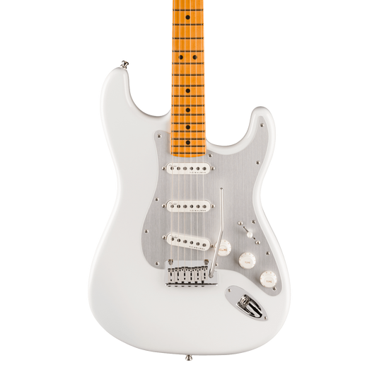 Front of Fender American Ultra II Stratocaster Avalanche Maple.