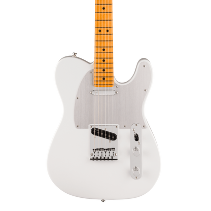 Front of Fender American Ultra II Telecaster Avalanche Maple.