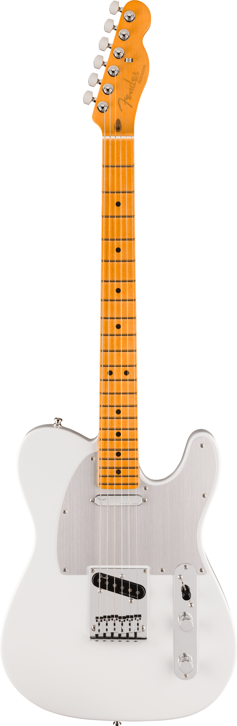 Full frontal of Fender American Ultra II Telecaster Avalanche Maple.