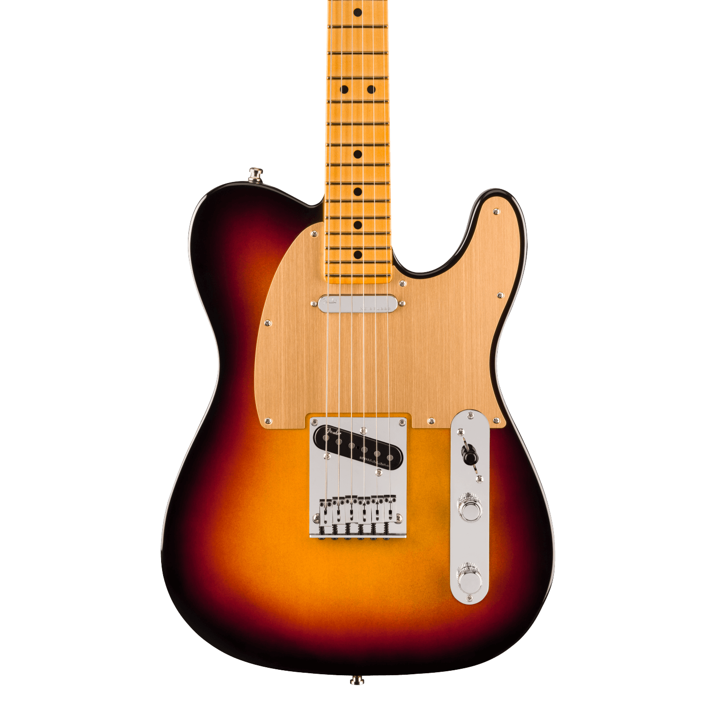 Front of Fender American Ultra II Telecaster Ultraburst Maple.