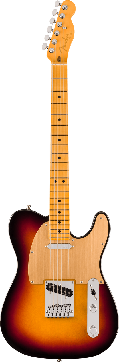 Full frontal of Fender American Ultra II Telecaster Ultraburst Maple.