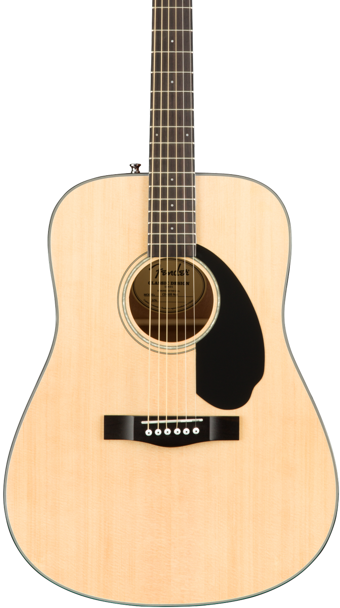 Front of Fender CD-60S Dreadnought Pack V2 Natural.