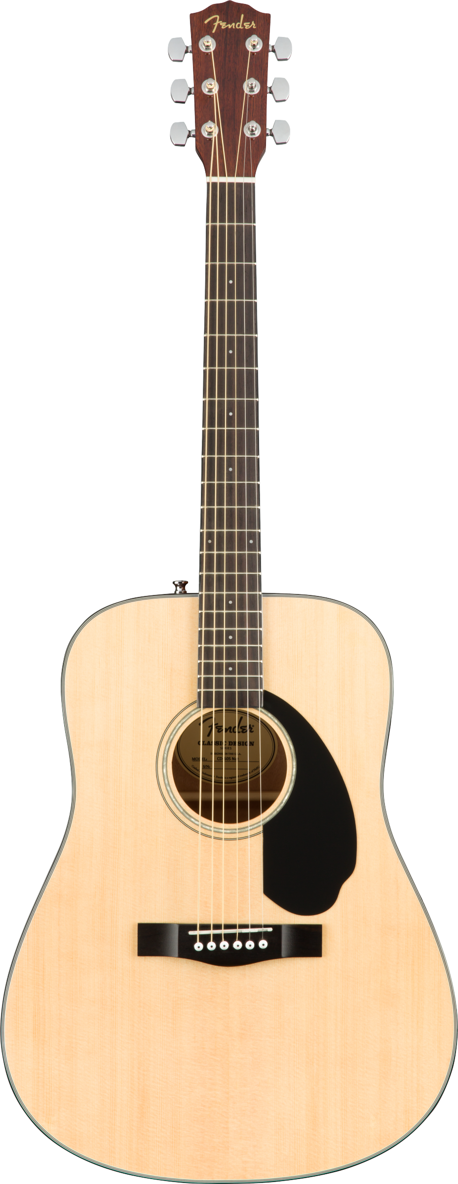 Full frontal of Fender CD-60S Dreadnought Pack V2 Natural.