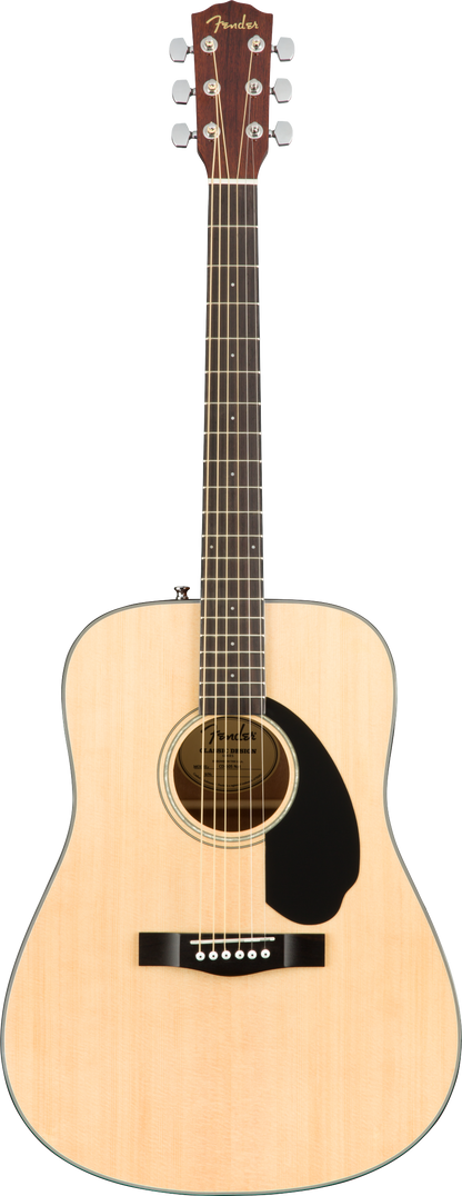 Full frontal of Fender CD-60S Dreadnought Pack V2 Natural.