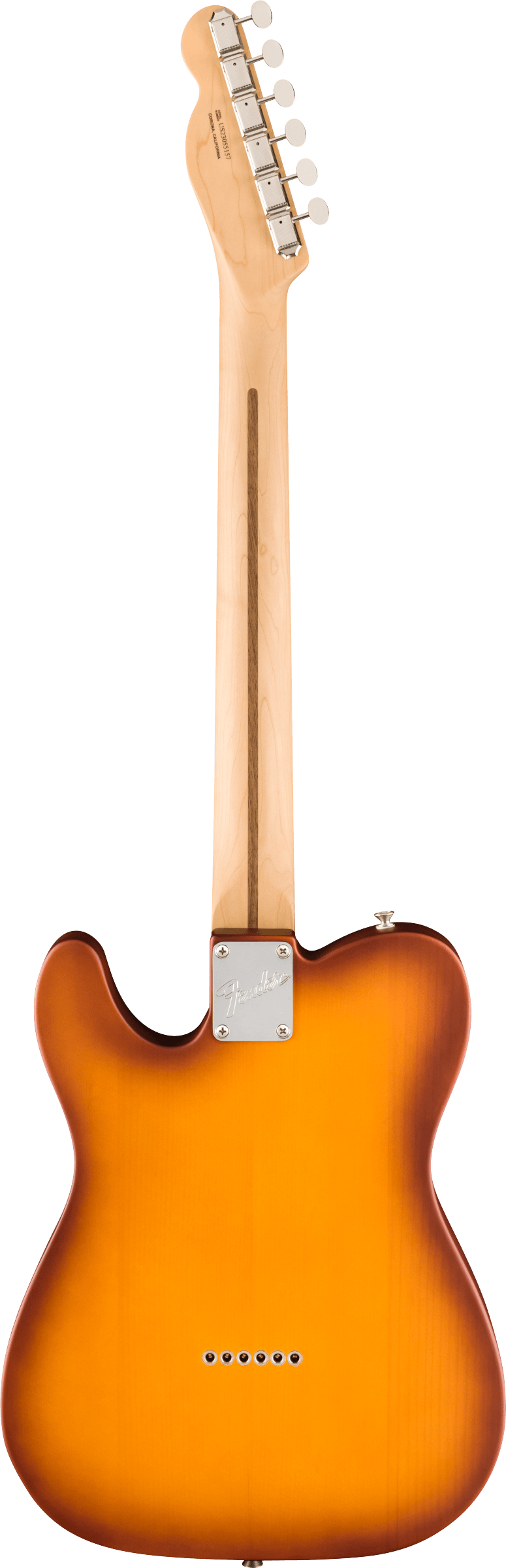 Back of Fender Limited Edition American Performer Telecaster MP Honey Burst.