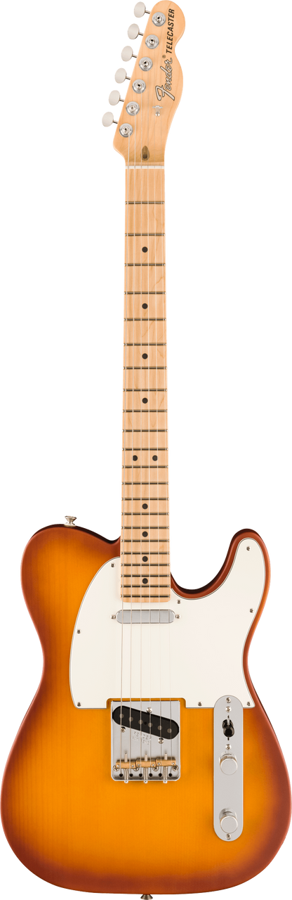 Full frontal of Fender Limited Edition American Performer Telecaster MP Honey Burst.