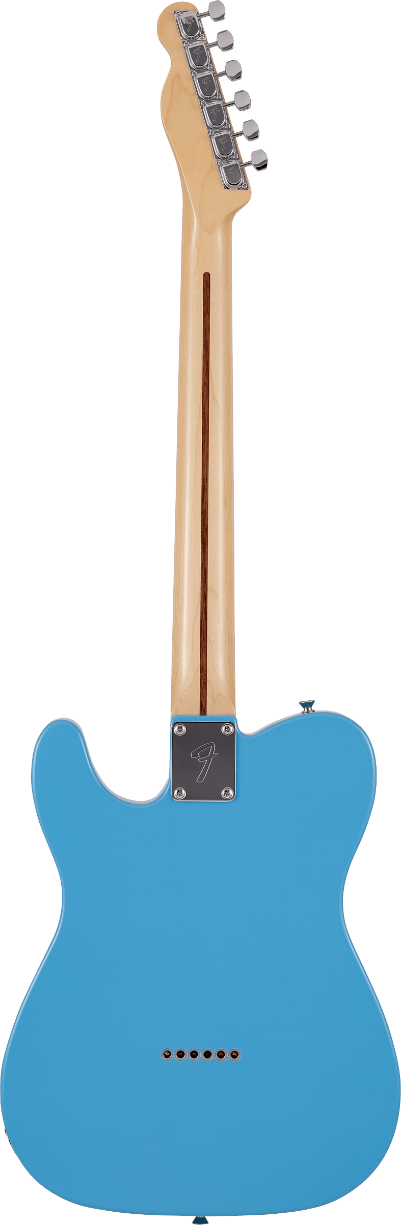 Back of Fender Made in Japan Limited International Color Telecaster RW Maui Blue.