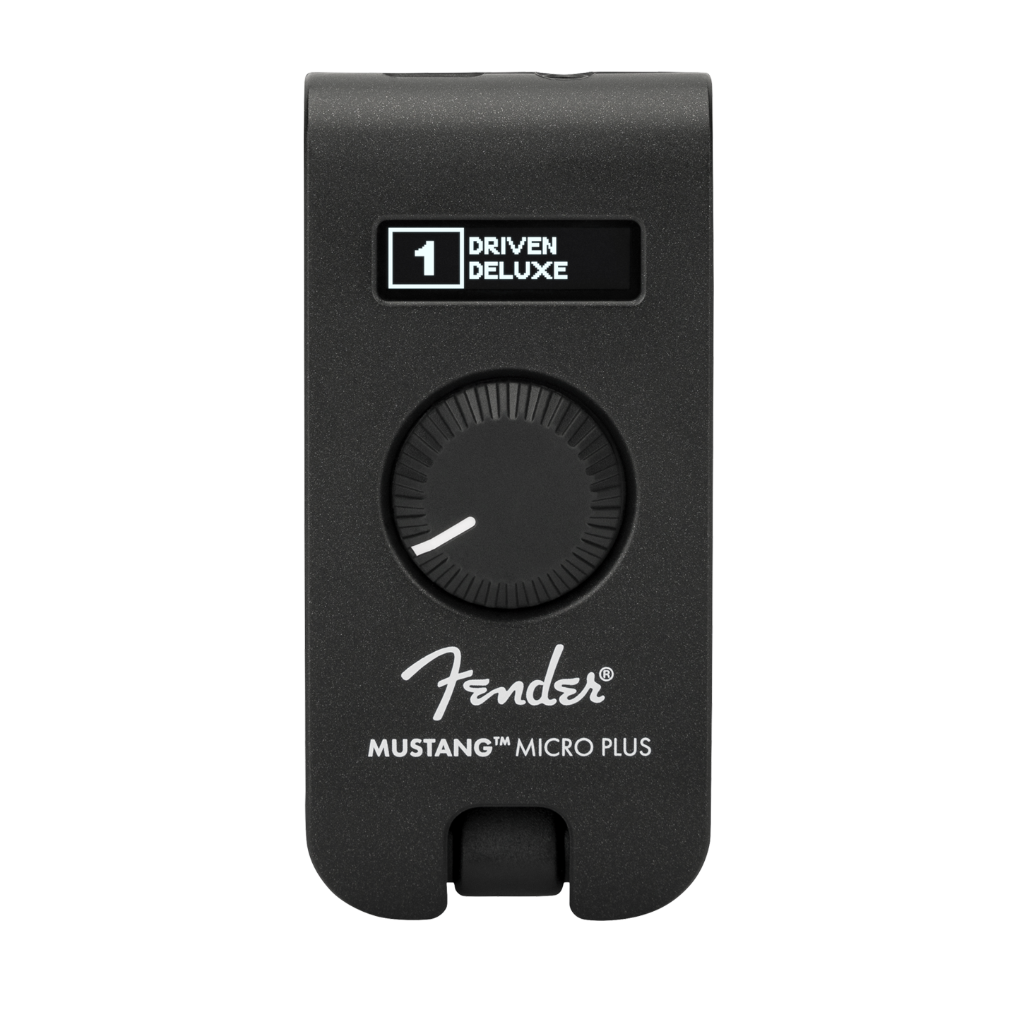 Front of Fender Mustang Micro Plus.