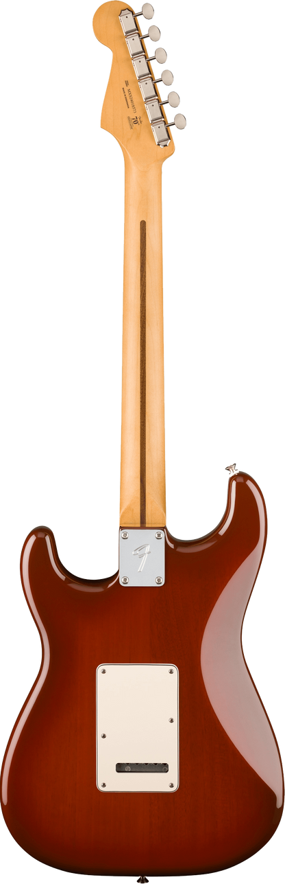 Back of Fender Player II Stratocaster Maple Fingerboard Transparent Mocha Burst.