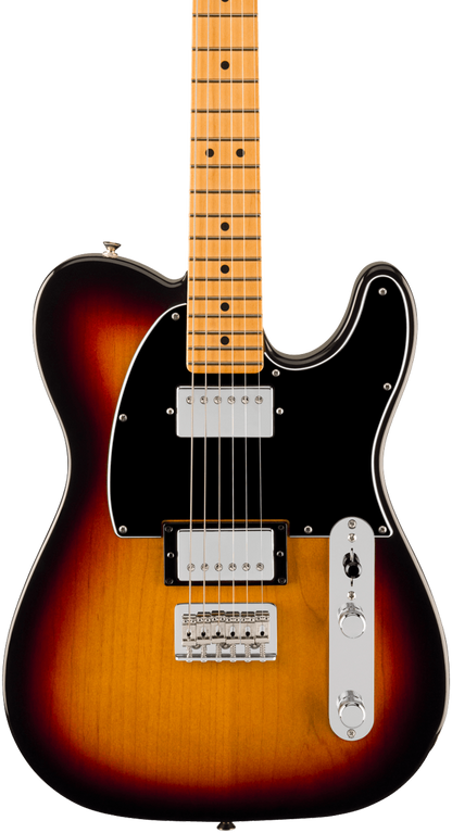 Front of Fender Player II Telecaster HH Maple Fingerboard 3-Color Sunburst.