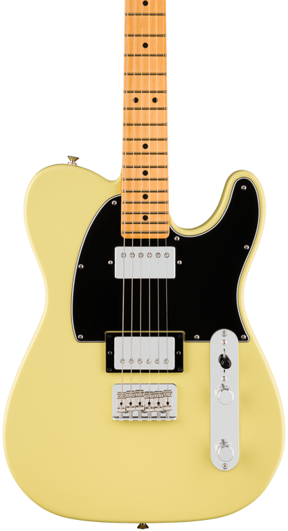 Front of Fender Player II Telecaster HH Maple Fingerboard Hialeah Yellow.