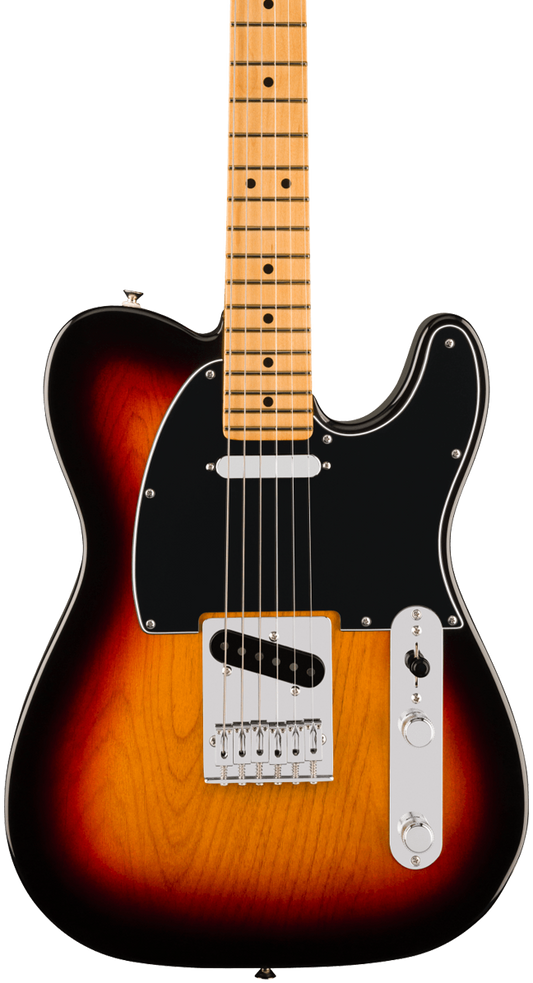 Front of Fender Player II Telecaster Maple Fingerboard 3-Color Sunburst.