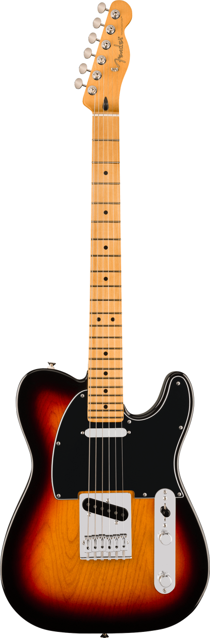 Full frontal of Fender Player II Telecaster Maple Fingerboard 3-Color Sunburst.