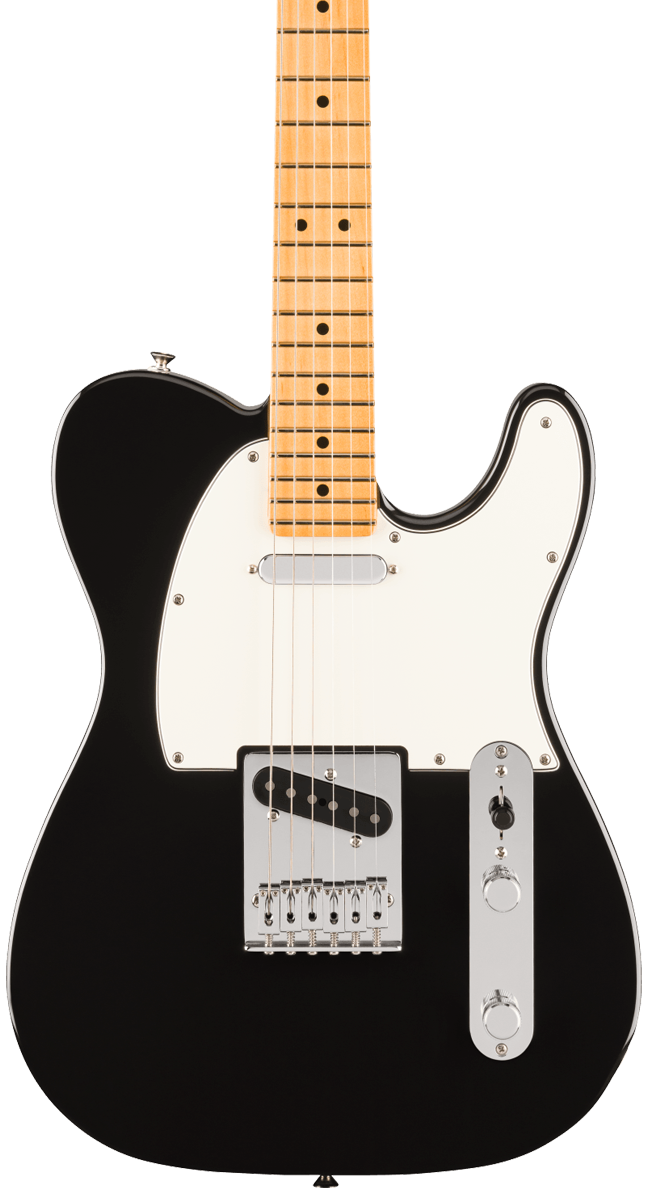 Front of Fender Player II Telecaster Maple Fingerboard Black.