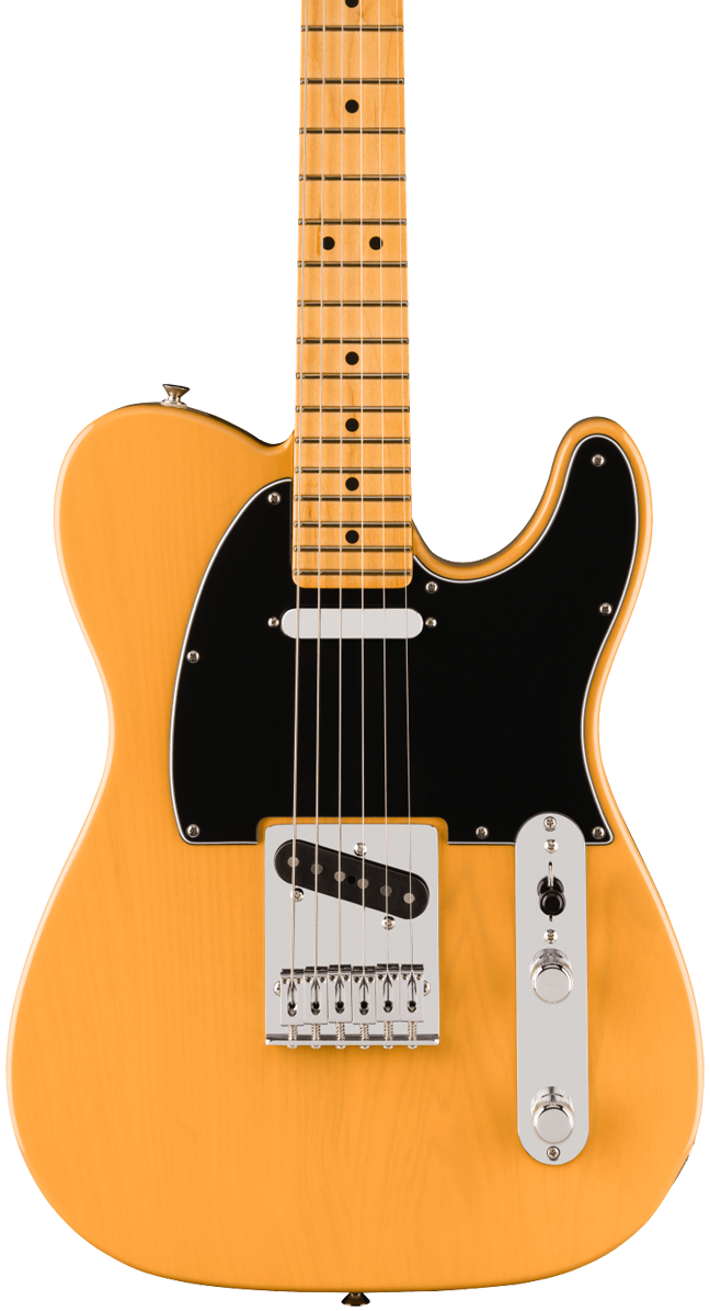 Front of Fender Player II Telecaster Maple Fingerboard Butterscotch Blonde.