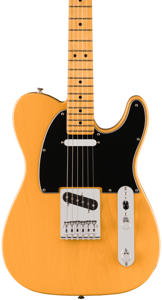 Front of Fender Player II Telecaster Maple Fingerboard Butterscotch Blonde.