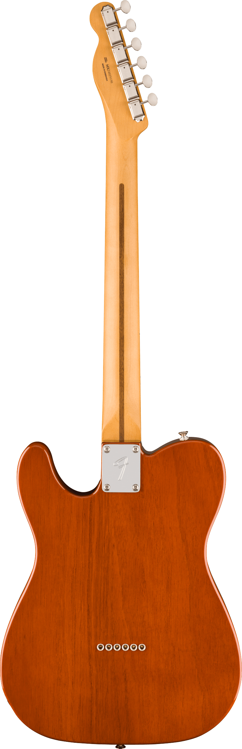 Back of Fender Player II Telecaster Maple Fingerboard Mocha.