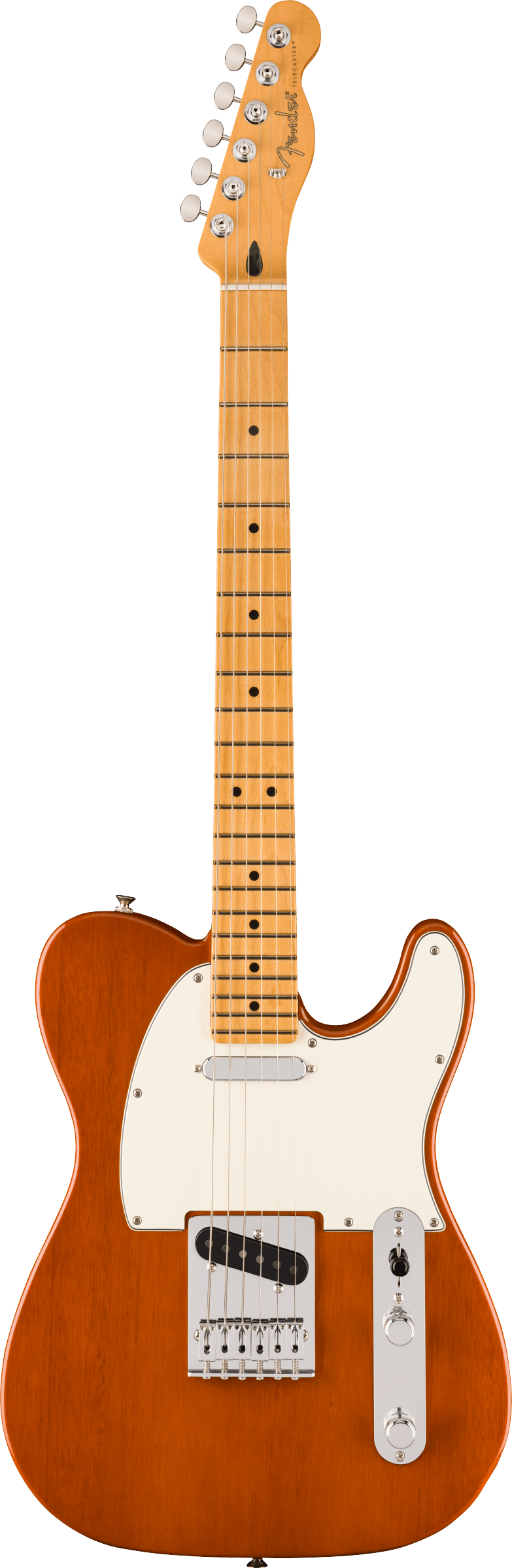 Full frontal of Fender Player II Telecaster Maple Fingerboard Mocha.