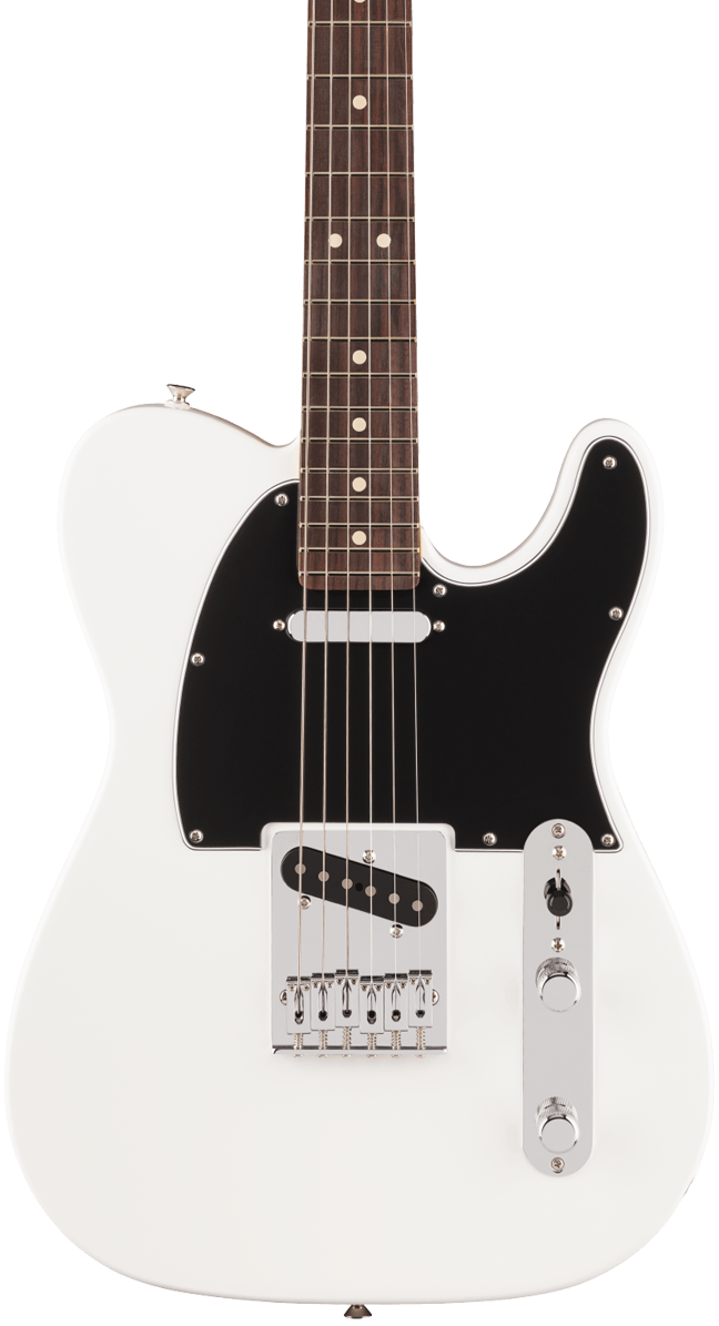 Front of Fender Player II Telecaster Rosewood Fingerboard Polar White.