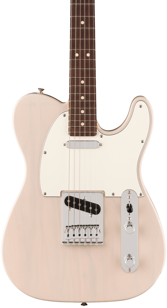 Front of Fender Player II Telecaster Rosewood Fingerboard White Blonde.