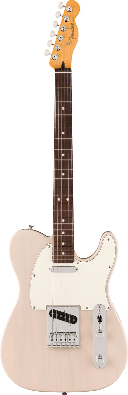 Full frontal of Fender Player II Telecaster Rosewood Fingerboard White Blonde.